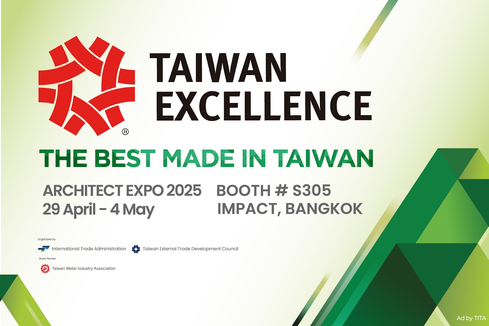 สำรวจนวัตกรรมการออกแบบล้ำสมัยและเทคโนโลยีความยั่งยืนชั้นนำของไต้หวันที่ Taiwan Excellence Pavilion – ARCHITECT EXPO 2025